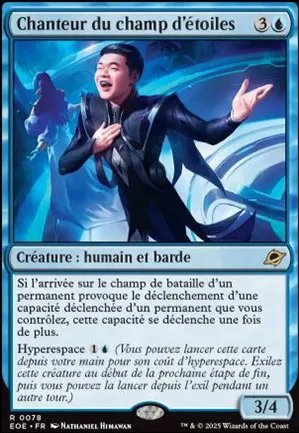 Chanteur du champ d'étoiles