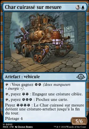 Char cuirassé sur mesure