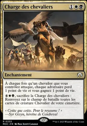 Charge des chevaliers