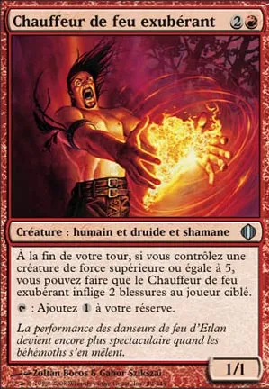 Chauffeur de feu exubérant