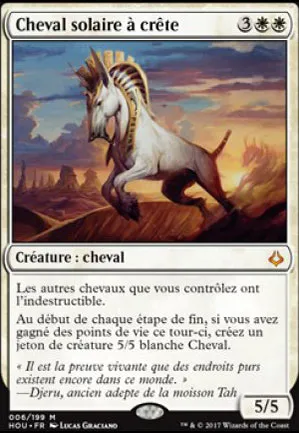Cheval solaire à crête