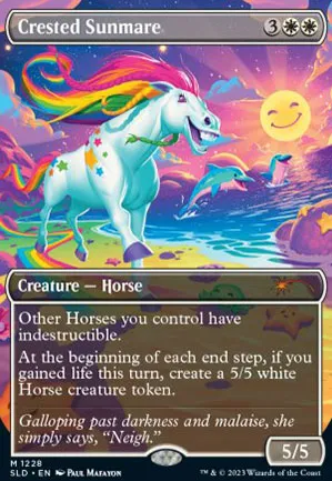 Cheval solaire à crête