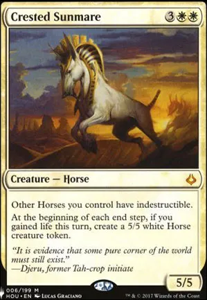 Cheval solaire à crête