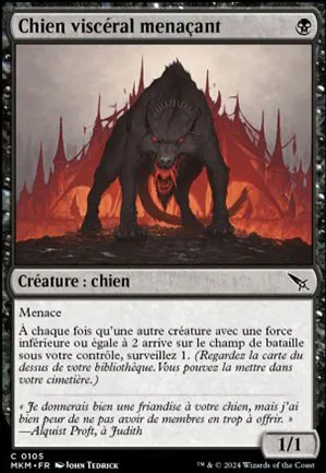 Chien viscéral menaçant