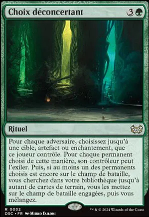Choix déconcertant
