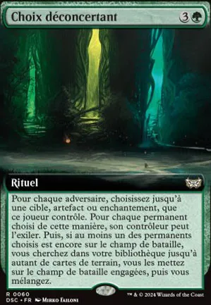 Choix déconcertant