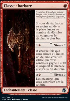 Classe : barbare