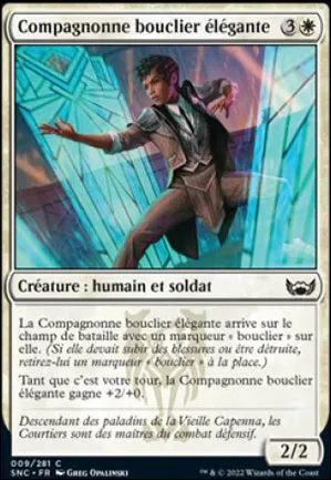 Compagnonne bouclier élégante