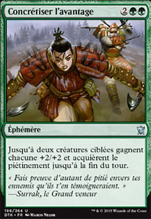 Concrétiser l'avantage