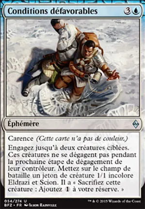 Conditions défavorables