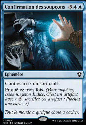 Confirmation des soupçons