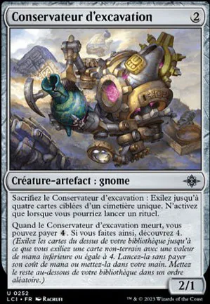 Conservateur d'excavation