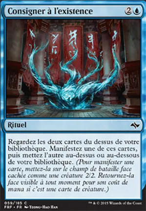Consigner à l'existence