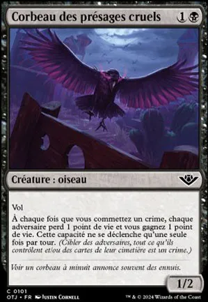 Corbeau des présages cruels
