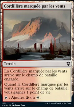 Cordillère marquée par les vents