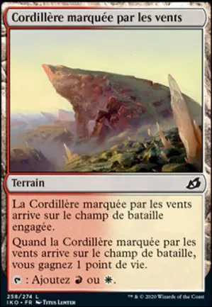 Cordillère marquée par les vents