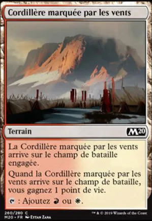 Cordillère marquée par les vents