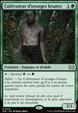Cultivateur d'oronges brunes