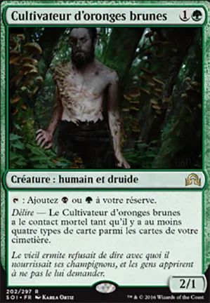 Cultivateur d'oronges brunes