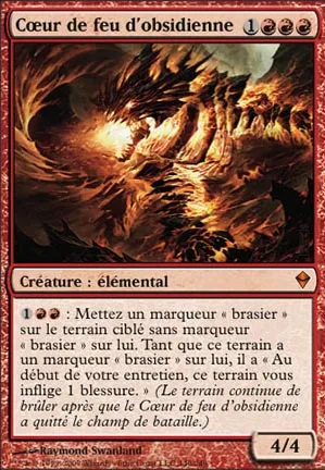 Cœur de feu d'obsidienne