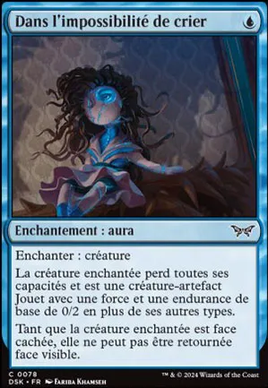 Dans l'impossibilité de crier
