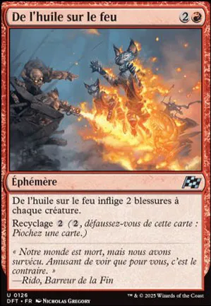 De l'huile sur le feu