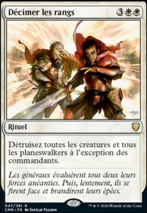 Décimer les rangs