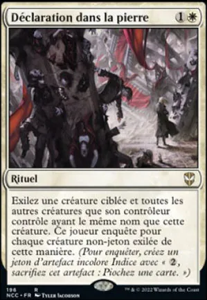 Déclaration dans la pierre