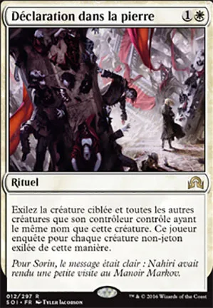 Déclaration dans la pierre