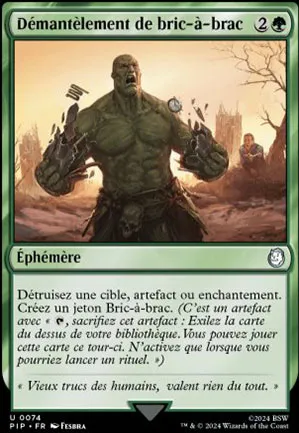 Démantèlement de bric-à-brac