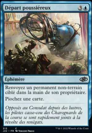 Départ poussiéreux