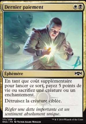 Dernier paiement