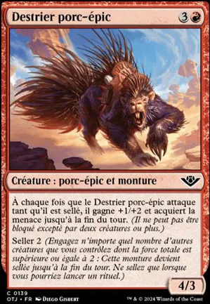 Destrier porc-épic