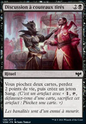 Discussion à couteaux tirés