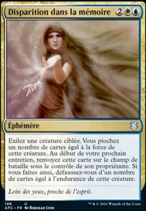 Disparition dans la mémoire