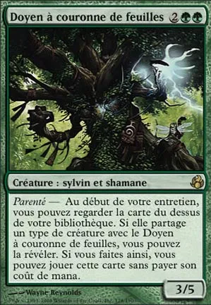 Doyen à couronne de feuilles