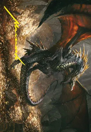 Dragon à la caverne au trésor - Illustration