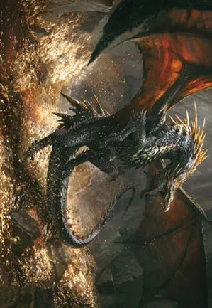 Dragon à la caverne au trésor - Illustration