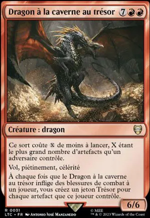 Dragon à la caverne au trésor