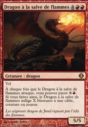 Dragon à la salve de flammes