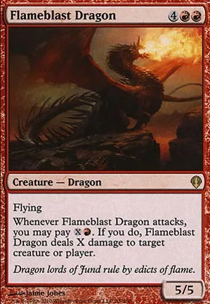 Dragon à la salve de flammes