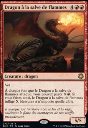 Dragon à la salve de flammes