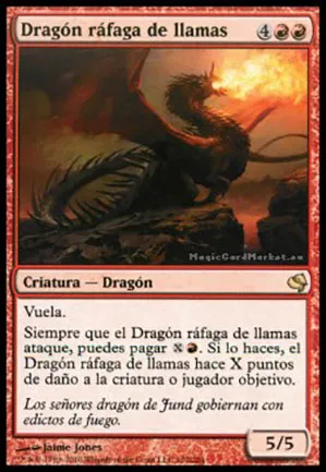 Dragon à la salve de flammes
