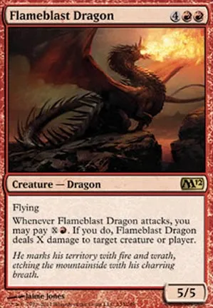 Dragon à la salve de flammes