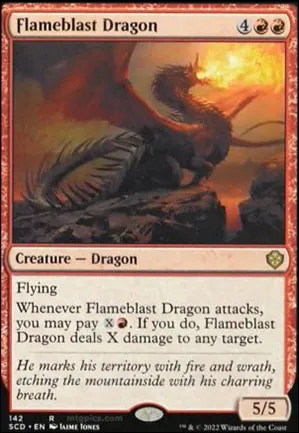 Dragon à la salve de flammes