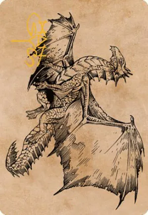 Dragon de bronze ancien - Illustration