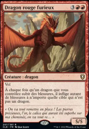 Dragon rouge furieux