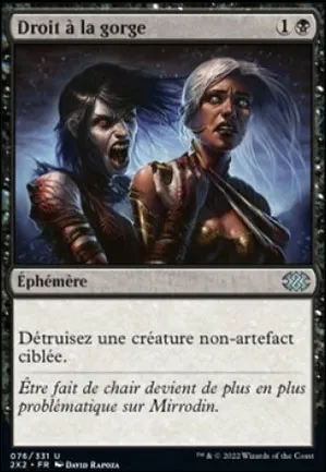 Droit à la gorge