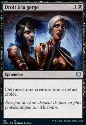 Droit à la gorge