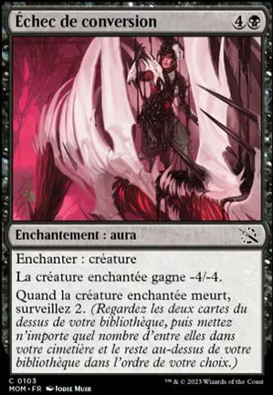 Échec de conversion
